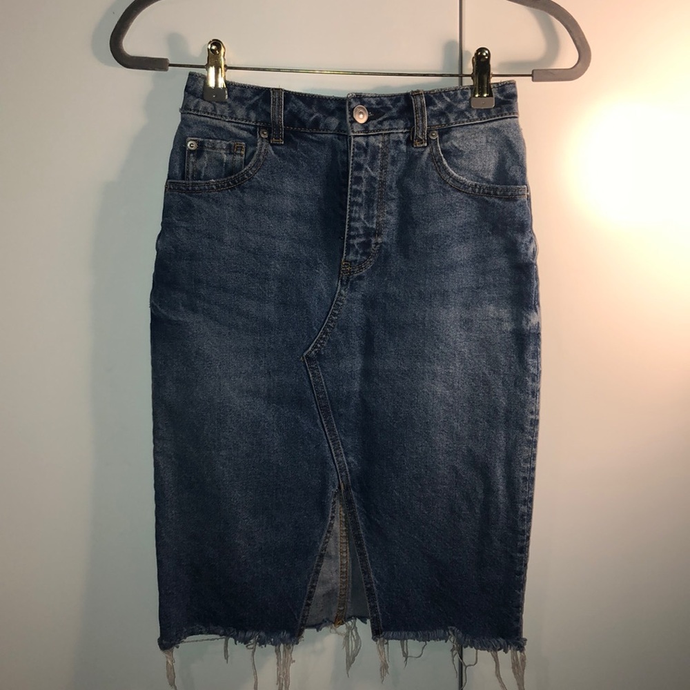 Denim Pencil Skirt